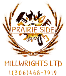 Prairie Side Millwrights Logo with wheat overlay